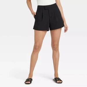 A New Day Women's High Rise Tailored Shorts Black Size 2
